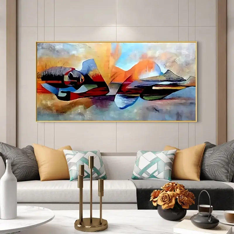 Abstract painting of Reclining Buddha