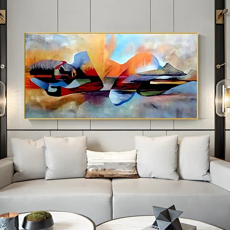 Abstract painting of Reclining Buddha