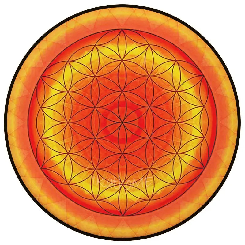 Flower of life meditation mat