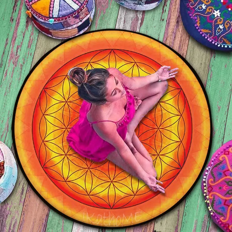 Flower of life meditation mat