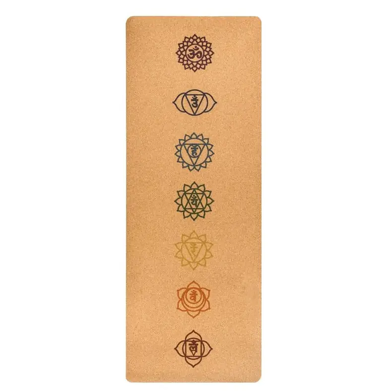 Chakra cork yoga mat