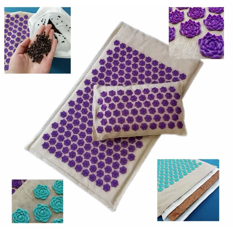 Yoga acupressure mat Lotus flower