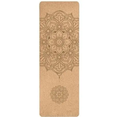 Mandala cork yoga mat